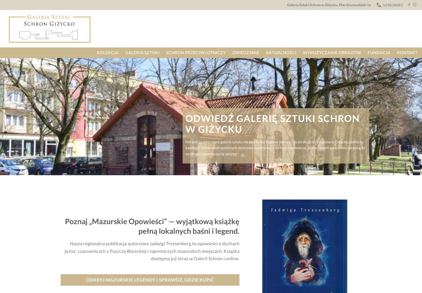 Podgląd strony Galeria Schron